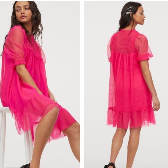 H&M “To All The Boys I’ve Loved Before” Mesh Dress. Size S. NWT. - Picture 1 of 4